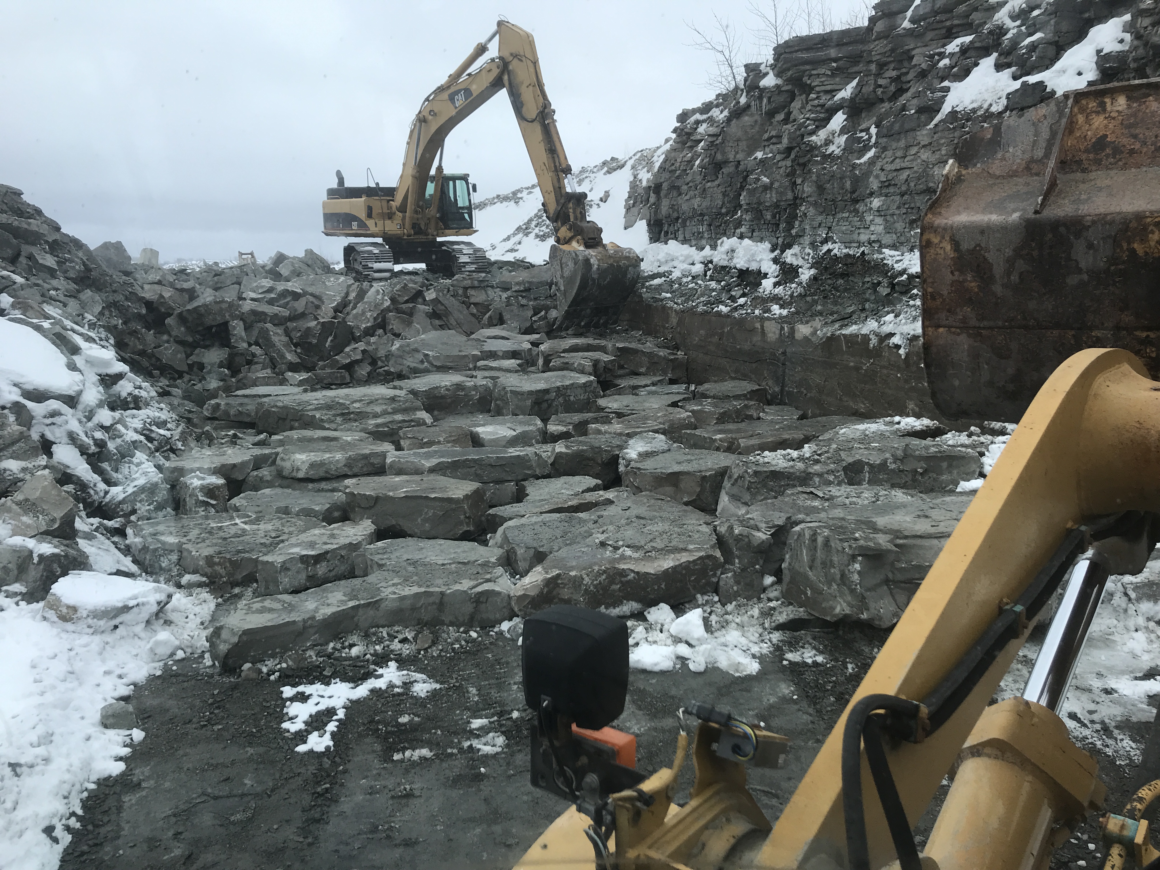 Stone quarry operations